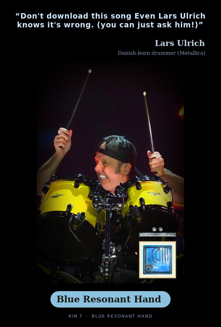 Lars Ulrich · Blue Resonant Hand