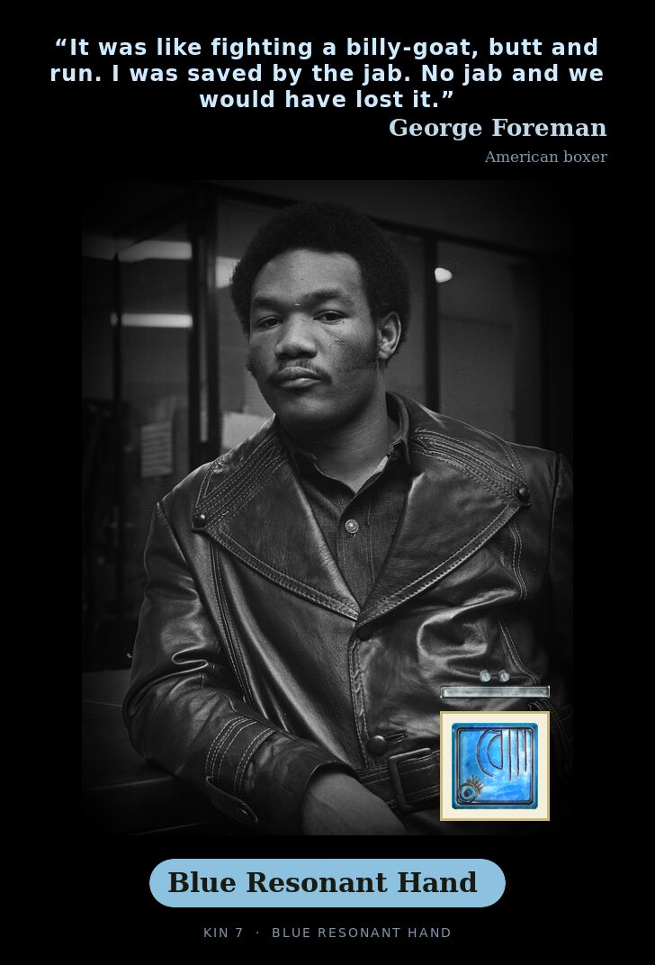 George Foreman · Blue Resonant Hand