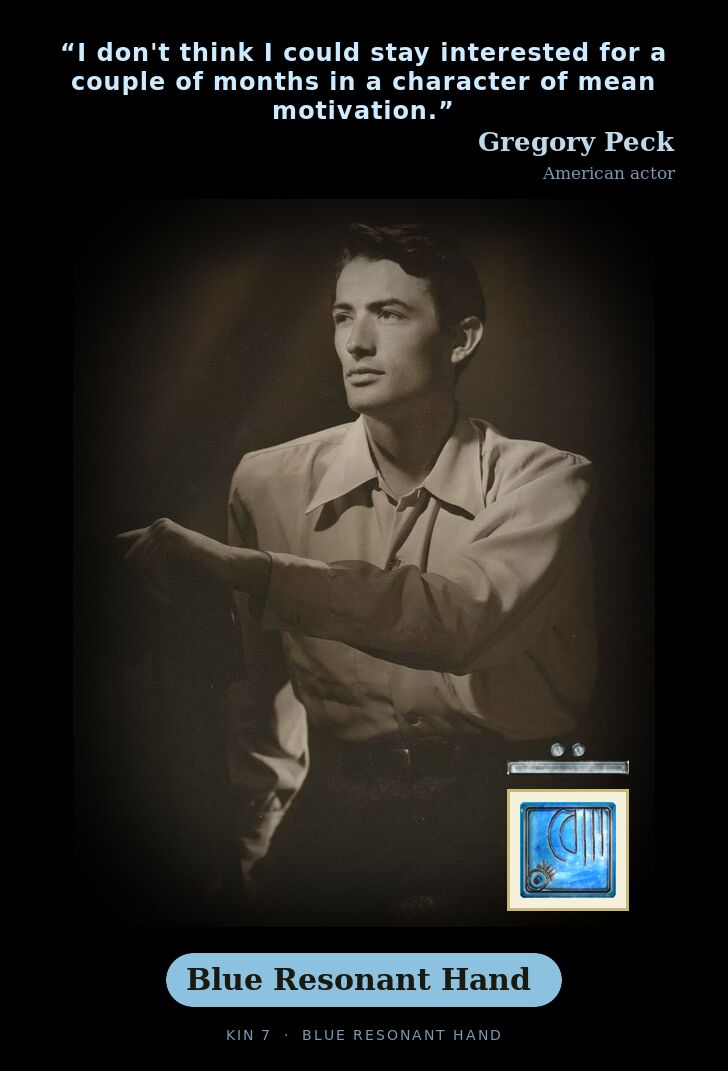 Gregory Peck · Blue Resonant Hand