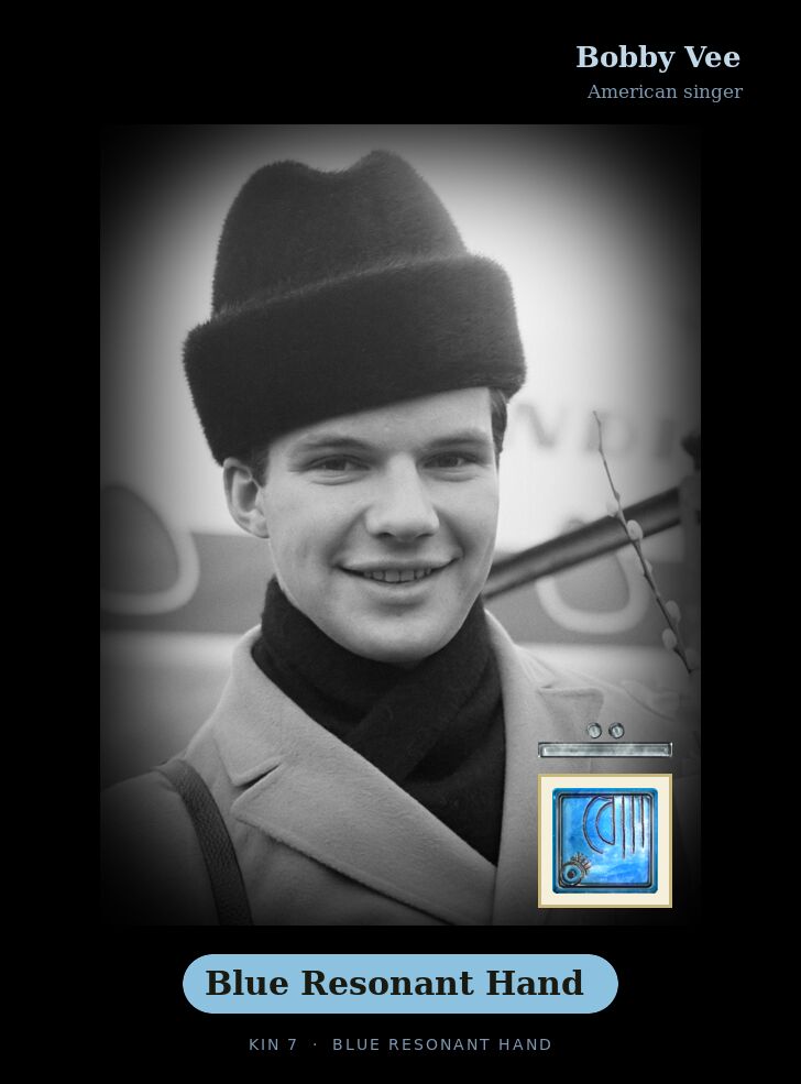 Bobby Vee · Blue Resonant Hand