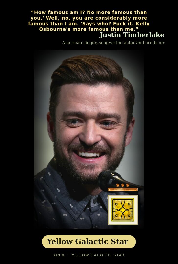 Justin Timberlake · Yellow Galactic Star